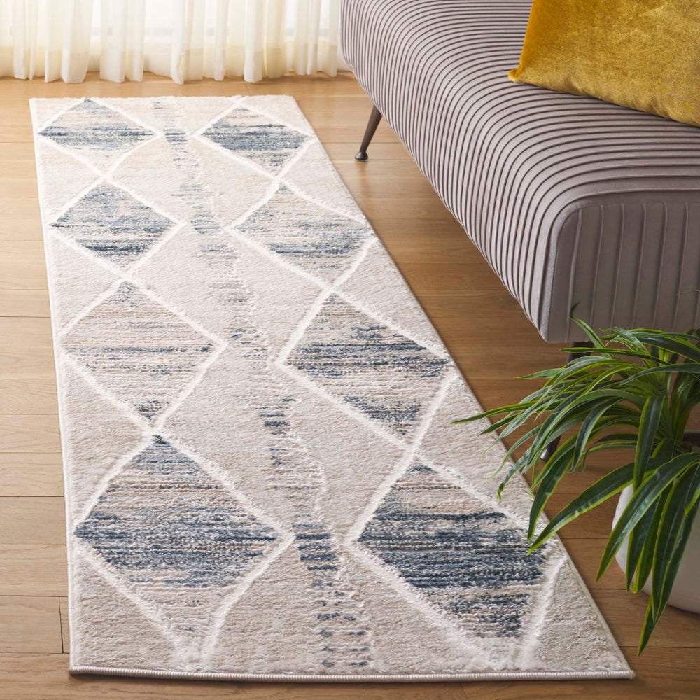 Safavieh Kingston Chic Contemporary Area Rug – Luxurious Turkish Design For Modern Living Spaces Beige ,Grey 70% Polypropylene,30% Polyester Kng106b-4