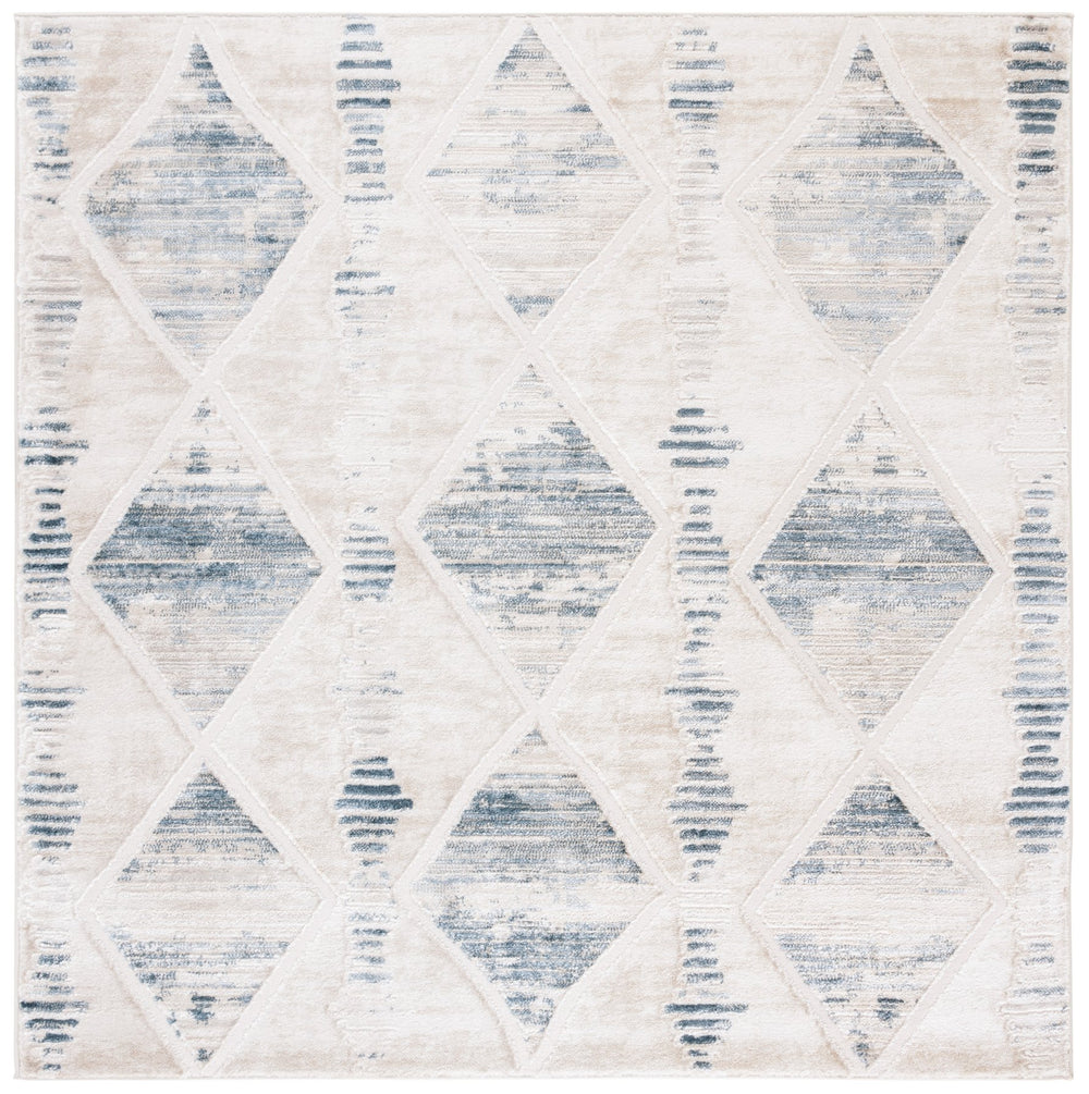 Safavieh Kingston Elegant Modern Area Rug - Plush Power Loomed Turkish Design For Sophisticated Spaces Beige ,Grey 70% Polypropylene,30% Polyester Kng106b-7sq