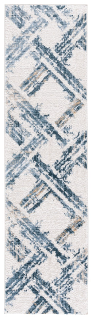 Safavieh Kingston Modern Area Rug - Captivating Blue And Ivory Design, Power-loomed For Lasting Quality Blue ,Ivory 70% Polypropylene,30% Polyester Kng108m-4