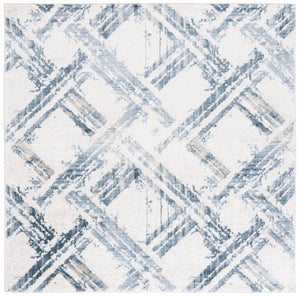 Safavieh Kingston Luxurious Turkish Runner Area Rug – Sophisticated Comfort With Modern Aesthetic Appeal Blue ,Ivory 70% Polypropylene,30% Polyester Kng108m-7sq