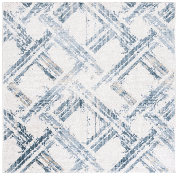 Safavieh Kingston Luxurious Turkish Runner Area Rug – Sophisticated Comfort With Modern Aesthetic Appeal Blue ,Ivory 70% Polypropylene,30% Polyester Kng108m-7sq