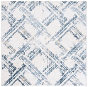 Safavieh Kingston Modern Area Rug - Captivating Blue And Ivory Design, Power-loomed For Lasting Quality Blue ,Ivory 70% Polypropylene,30% Polyester Kng108m-4