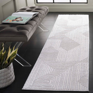 Safavieh Kingston Chic Area Rug - Sophisticated Power-loomed Turkish Design For Modern Home Decor And Comfort Ivory ,Light Grey 70% Polypropylene,30% Polyester Kng110a-4