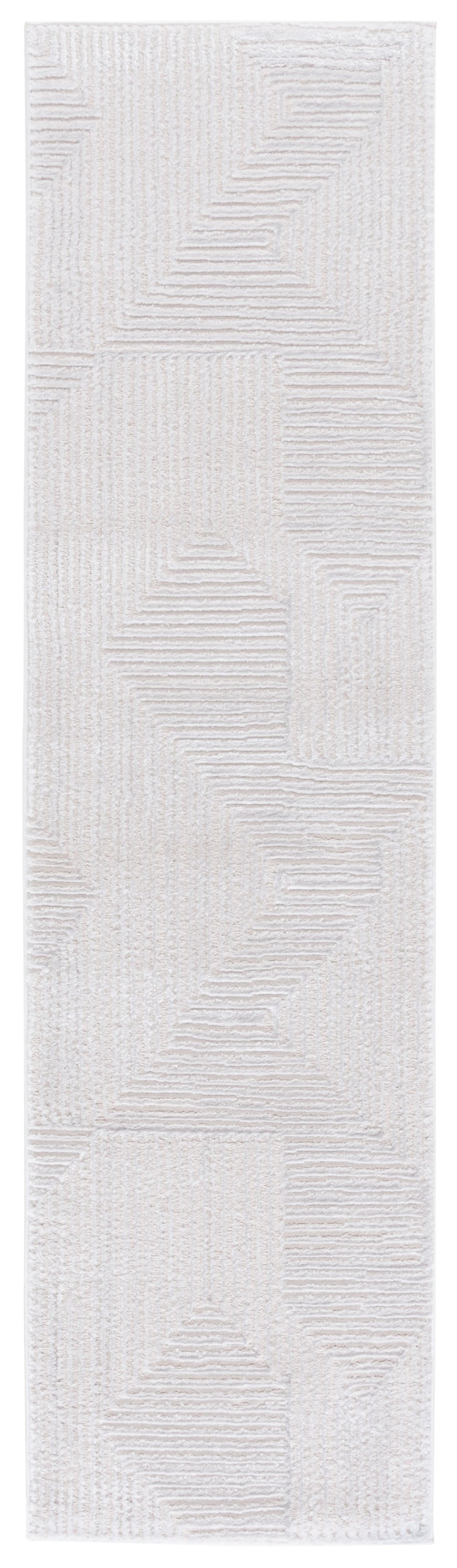 Safavieh Kingston Modern-style Runner Area Rug - Luxurious Plush Comfort With Durable Power Loomed Design Ivory ,Light Grey 70% Polypropylene,30% Polyester Kng110a-28