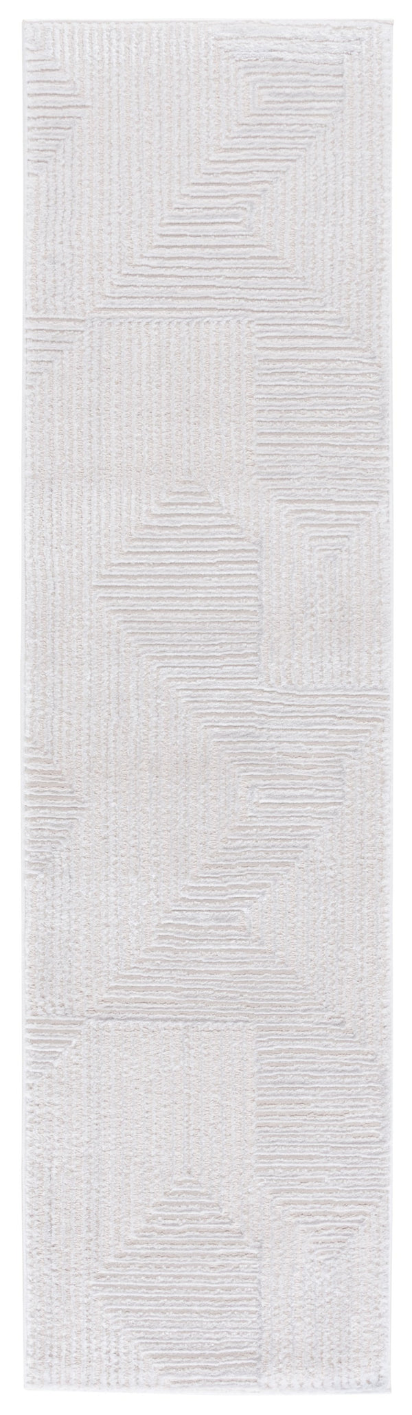 Safavieh Kingston Modern-style Runner Area Rug - Luxurious Plush Comfort With Durable Power Loomed Design Ivory ,Light Grey 70% Polypropylene,30% Polyester Kng110a-28
