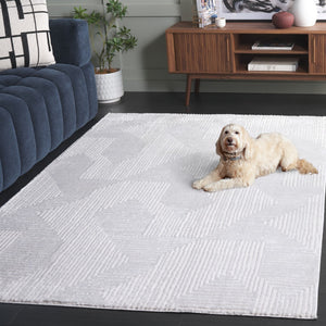 Safavieh Kingston Chic Area Rug - Sophisticated Power-loomed Turkish Design For Modern Home Decor And Comfort Ivory ,Light Grey 70% Polypropylene,30% Polyester Kng110a-4