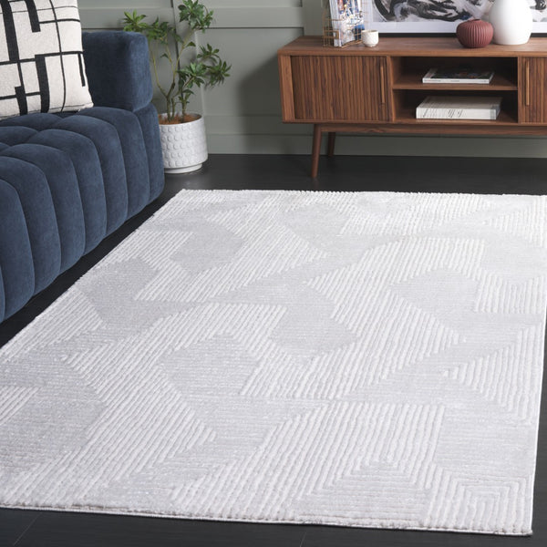 Safavieh Kingston Chic Area Rug - Sophisticated Power-loomed Turkish Design For Modern Home Decor And Comfort Ivory ,Light Grey 70% Polypropylene,30% Polyester Kng110a-4