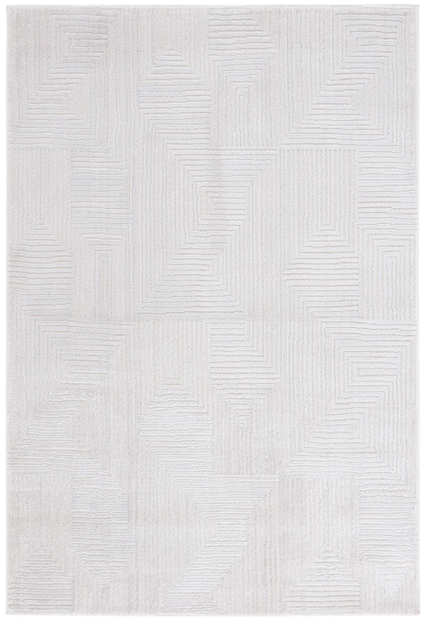 Safavieh Kingston Chic Area Rug - Sophisticated Power-loomed Turkish Design For Modern Home Decor And Comfort Ivory ,Light Grey 70% Polypropylene,30% Polyester Kng110a-4