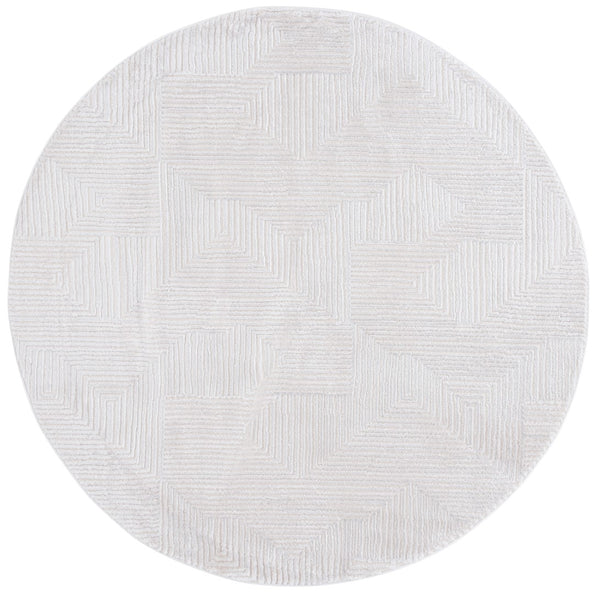 Safavieh Kingston Chic Area Rug - Sophisticated Power-loomed Turkish Design For Modern Home Decor And Comfort Ivory ,Light Grey 70% Polypropylene,30% Polyester Kng110a-4