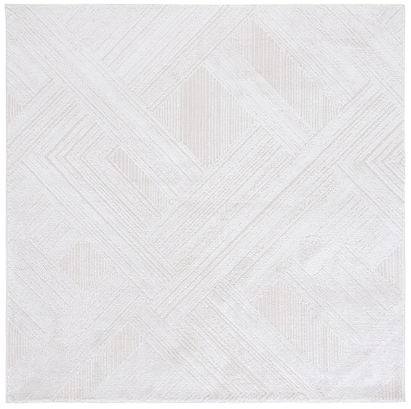 Safavieh Kingston Luxurious Runner Area Rug - Elegant Power-loomed Design For Modern Home Decor And Comfort Ivory ,Light Grey 70% Polypropylene,30% Polyester Kng112a-7sq