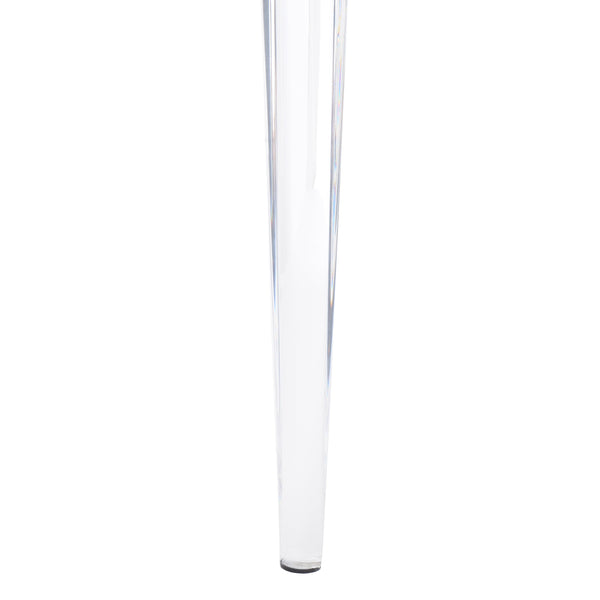 Safavieh De Luca Acrylic Leg Dining Chair In Hudson Grey - Stylish, Modern Design For Upscale Dining Spaces Hudson Grey Plywood Frame Knt4106f