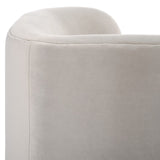 Safavieh Frieda Velvet Tete A Tete Chair Light Grey Wood / Fabric / Foam KNT4111A