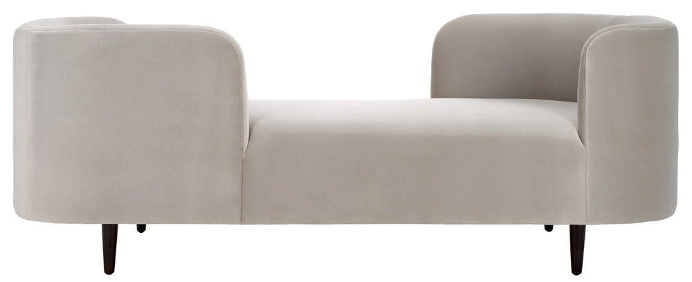 Safavieh Frieda Velvet Tete A Tete Chair Light Grey Wood / Fabric / Foam KNT4111A