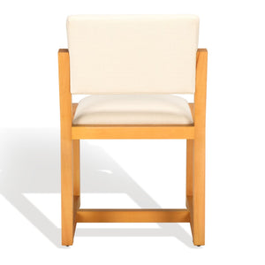 Safavieh Galileo Linen Dining Chair Sand Wood / Fabric / Foam KNT4113A