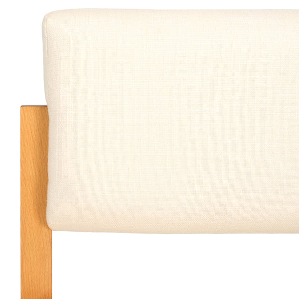 Safavieh Galileo Linen Dining Chair Sand Wood / Fabric / Foam KNT4113A