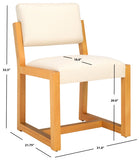 Safavieh Galileo Linen Dining Chair Sand Wood / Fabric / Foam KNT4113A