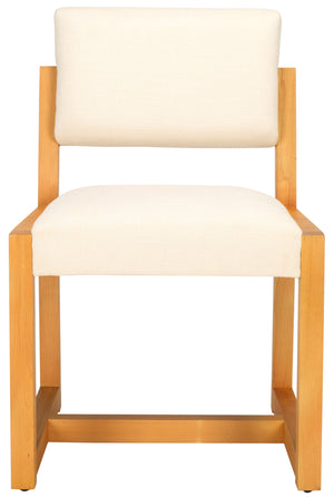 Safavieh Galileo Linen Dining Chair Sand Wood / Fabric / Foam KNT4113A