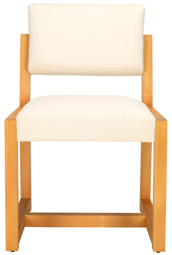 Safavieh Galileo Linen Dining Chair Sand Wood / Fabric / Foam KNT4113A