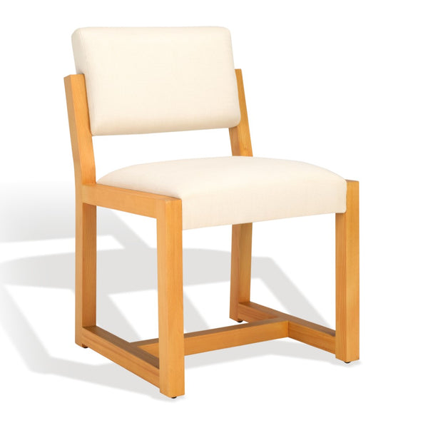 Safavieh Galileo Linen Dining Chair Sand Wood / Fabric / Foam KNT4113A