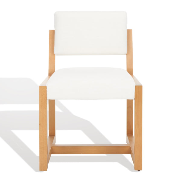 Safavieh Galileo Linen Dining Chair Ivory Wood / Fabric / Foam KNT4113B