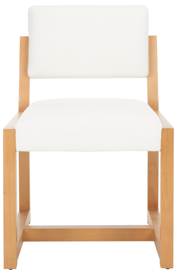 Safavieh Galileo Linen Dining Chair Ivory Wood / Fabric / Foam KNT4113B