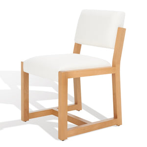Safavieh Galileo Linen Dining Chair Ivory Wood / Fabric / Foam KNT4113B