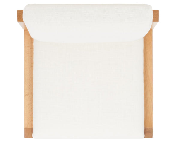 Safavieh Galileo Linen Dining Chair Ivory Wood / Fabric / Foam KNT4113B