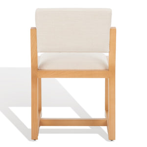 Safavieh Galileo Linen Dining Chair Beige Wood / Fabric / Foam KNT4113C