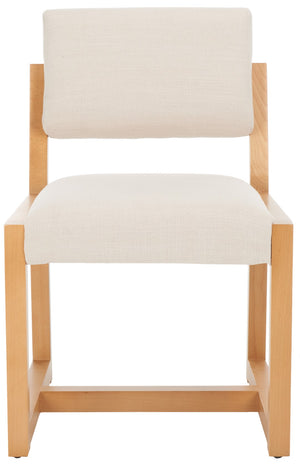 Safavieh Galileo Linen Dining Chair Beige Wood / Fabric / Foam KNT4113C