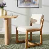 Safavieh Galileo Linen Dining Chair Beige Wood / Fabric / Foam KNT4113C