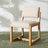 Safavieh Galileo Linen Dining Chair Beige Wood / Fabric / Foam KNT4113C