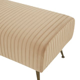 Safavieh Salome Velvet Bench  Light Brown / Antique Brass KNT7041G