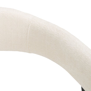 Safavieh Izzy Chenille Dining Chair - Elegant White & Black Design For Modern Dining Spaces & Comfort White ,Black Hard Chinese Pine ,Plywood ,100% Polyester ,Carbon Steel Knt7067b