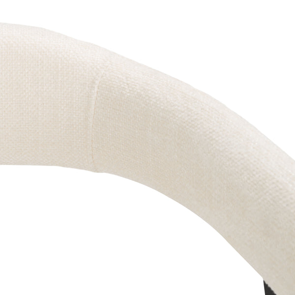 Safavieh Izzy Chenille Dining Chair - Elegant White & Black Design For Modern Dining Spaces & Comfort White ,Black Hard Chinese Pine ,Plywood ,100% Polyester ,Carbon Steel Knt7067b