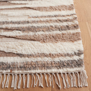 Safavieh Kenya 231 KNY231 Handwoven  Rug Ivory / Brown KNY231T-8