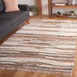 Safavieh Kenya 231 KNY231 Handwoven  Rug Ivory / Brown KNY231T-8