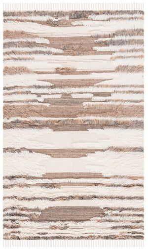 Safavieh Kenya 231 KNY231 Handwoven  Rug Ivory / Brown KNY231T-8