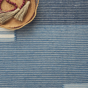 Safavieh Kenya Hand Woven Runner Rug – Elegant Geometric Design In Luxurious Wool & Cotton For Timeless Decor Blue ,Ivory 80% Wool,20% Cotton Kny278m-5