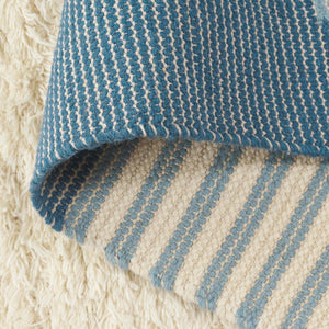 Safavieh Kenya Hand Woven Runner Rug – Elegant Geometric Design In Luxurious Wool & Cotton For Timeless Decor Blue ,Ivory 80% Wool,20% Cotton Kny278m-5