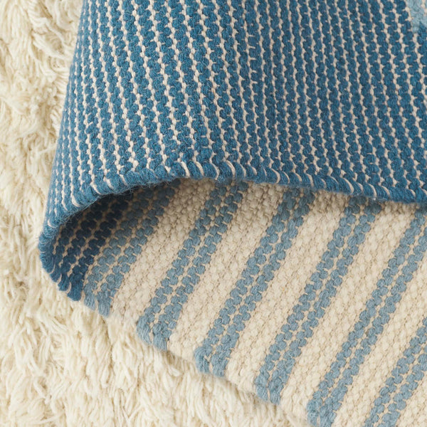 Safavieh Kenya Hand Woven Runner Rug – Elegant Geometric Design In Luxurious Wool & Cotton For Timeless Decor Blue ,Ivory 80% Wool,20% Cotton Kny278m-5