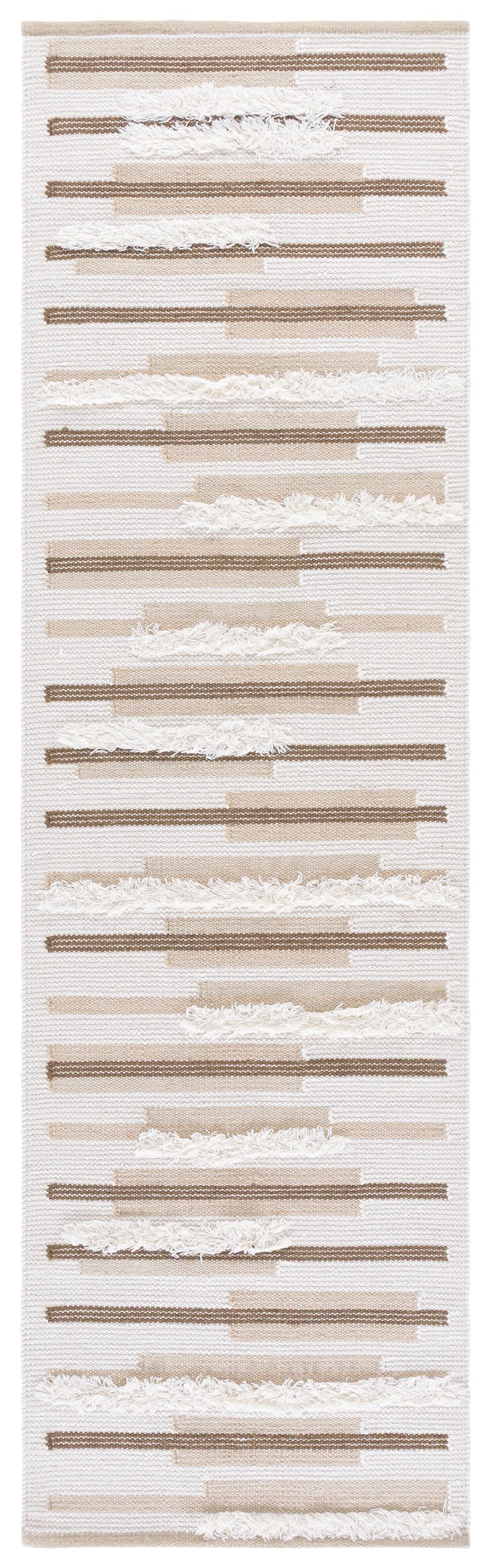 Safavieh Kenya Hand Woven Runner Rug - Elegant Geometric Design For Hallways, Entryways, And Living Spaces Sage ,Ivory 80% Wool,20% Cotton Kny279w-8