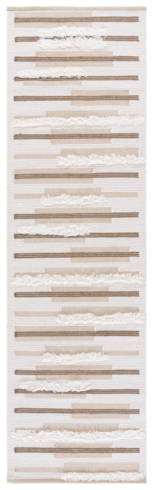Safavieh Kenya Handwoven Area Rug - Elegant Geometric Design In Premium Wool And Cotton For Any Space Beige ,Ivory 80% Wool,20% Cotton Kny279b-9