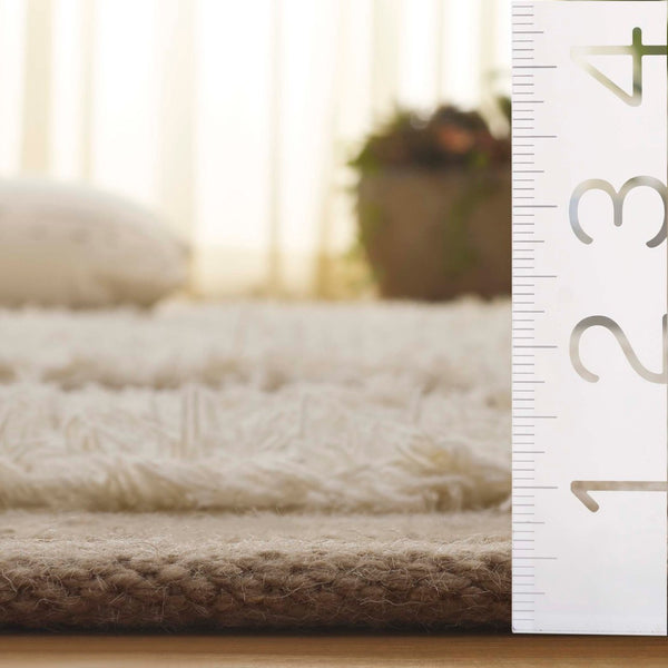 Safavieh Kenya Handwoven Area Rug - Elegant Geometric Design In Premium Wool And Cotton For Any Space Beige ,Ivory 80% Wool,20% Cotton Kny279b-9