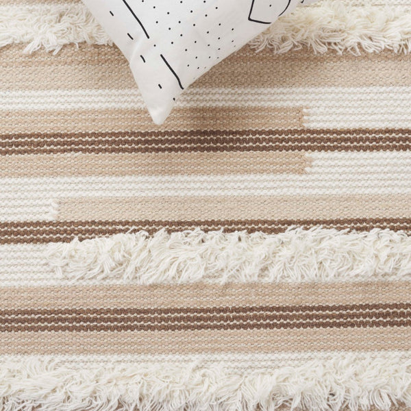 Safavieh Kenya Handwoven Area Rug - Elegant Geometric Design In Premium Wool And Cotton For Any Space Beige ,Ivory 80% Wool,20% Cotton Kny279b-9