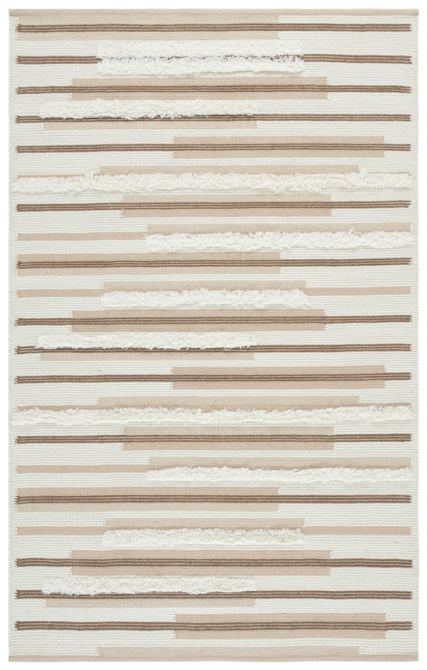 Safavieh Kenya Handwoven Area Rug - Elegant Geometric Design In Premium Wool And Cotton For Any Space Beige ,Ivory 80% Wool,20% Cotton Kny279b-9