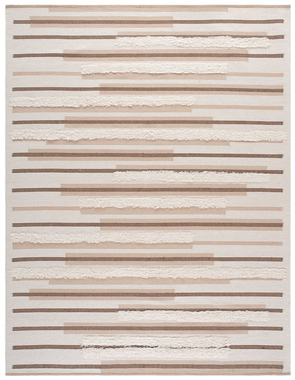 Safavieh Kenya Hand Woven Runner Rug - Elegant Geometric Design For Hallways, Entryways, And Living Spaces Beige ,Ivory 80% Wool,20% Cotton Kny279b-8