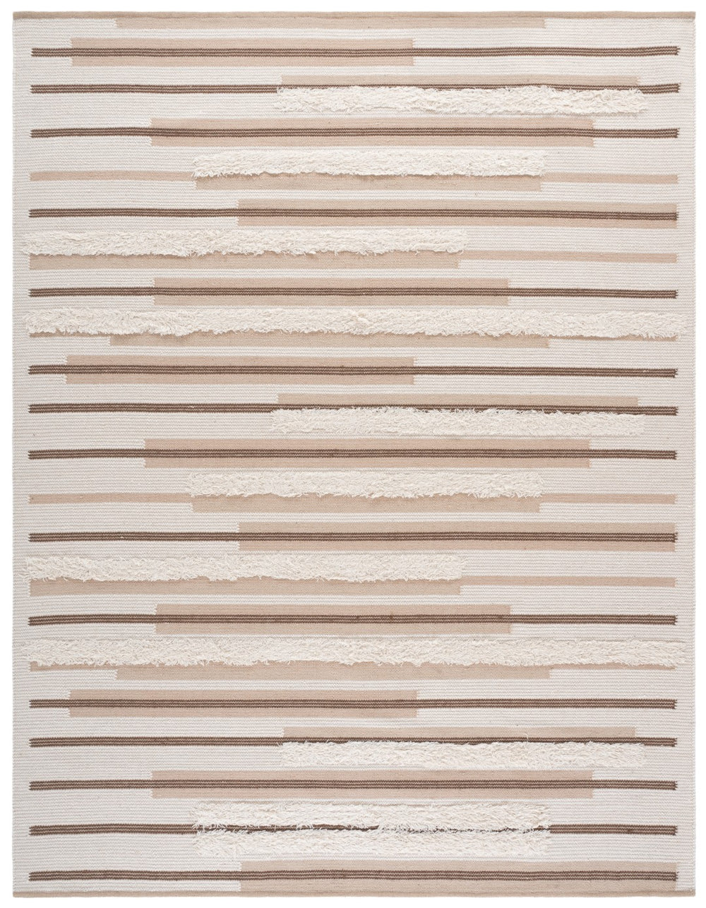 Safavieh Kenya Handwoven Area Rug - Elegant Geometric Design In Premium Wool And Cotton For Any Space Beige ,Ivory 80% Wool,20% Cotton Kny279b-9