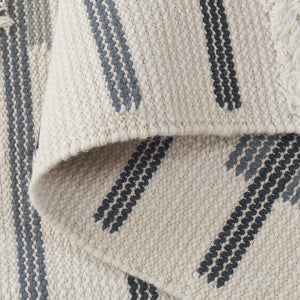 Safavieh Kenya Hand Woven Runner Rug - Elegant Geometric Design For Hallways, Entryways, And Living Spaces Grey ,Ivory 80% Wool,20% Cotton Kny279f-5