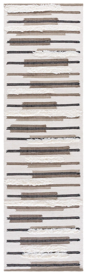 Safavieh Kenya Handwoven Area Rug - Elegant Geometric Design In Premium Wool And Cotton For Any Space Brown ,Ivory 80% Wool,20% Cotton Kny279t-6