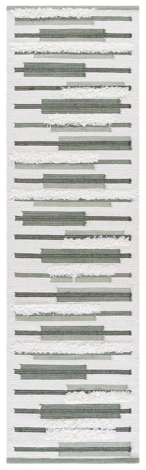Safavieh Kenya Handwoven Area Rug - Elegant Geometric Design In Premium Wool And Cotton For Any Space Sage ,Ivory 80% Wool,20% Cotton Kny279w-6